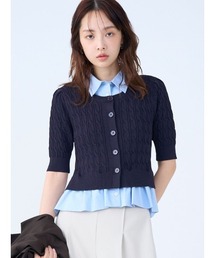 LAGUNAMOON（ラグナムーン）の「デタッチャブルペプラムニットカーディガン（ニット/セーター）」