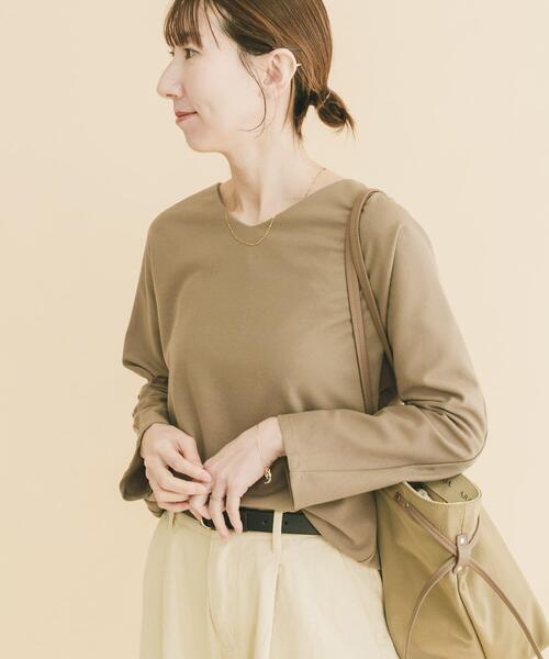 ITEMS URBANRESEARCH(アイテムズ アーバンリサーチ)の「カットミラノプルオーバー(Tシャツ/カットソー・レディース・ホワイト系その他/ベージュ/ブラック・FREE)」の17枚目の写真