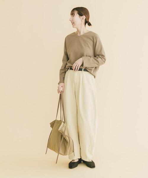 ITEMS URBANRESEARCH(アイテムズ アーバンリサーチ)の「カットミラノプルオーバー(Tシャツ/カットソー・レディース・ホワイト系その他/ベージュ/ブラック・FREE)」の18枚目の写真