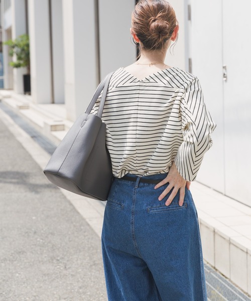 ITEMS URBANRESEARCH(アイテムズ アーバンリサーチ)の「カットミラノプルオーバー(Tシャツ/カットソー・レディース・ホワイト系その他/ベージュ/ブラック・FREE)」の6枚目の写真