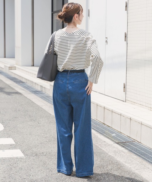 ITEMS URBANRESEARCH(アイテムズ アーバンリサーチ)の「カットミラノプルオーバー(Tシャツ/カットソー・レディース・ホワイト系その他/ベージュ/ブラック・FREE)」の9枚目の写真