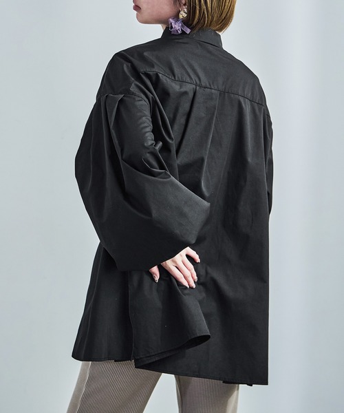 Fashion Letter(ファッションレター)の「バルーンスリーブ ロングシャツ(シャツ/ブラウス・レディース・ブラック/ライトグレー/オフホワイト・M)」の22枚目の写真