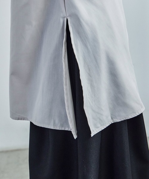 Fashion Letter(ファッションレター)の「バルーンスリーブ ロングシャツ(シャツ/ブラウス・レディース・ブラック/ライトグレー/オフホワイト・M)」の14枚目の写真