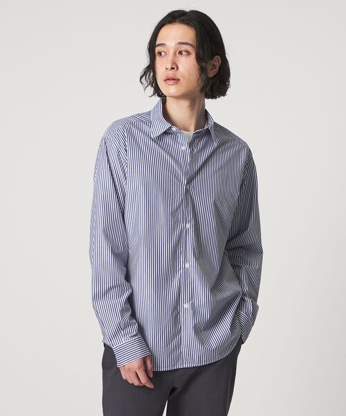 A DAY IN THE LIFE UNITED ARROWS(アデイインザライフユナイテッドアローズ)の「ブルーパターン ドレープ リラックスシャツ<A DAY IN THE LIFE>(シャツ/ブラウス・メンズ・その他1/その他2/コバルトブルー・M/L)」の9枚目の写真