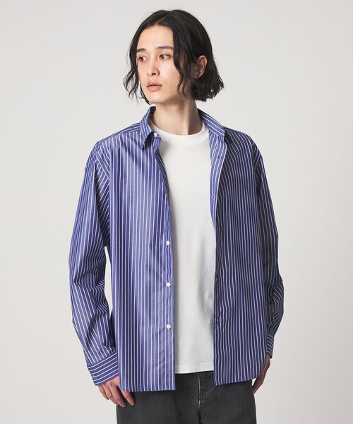 A DAY IN THE LIFE UNITED ARROWS(アデイインザライフユナイテッドアローズ)の「ブルーパターン ドレープ リラックスシャツ<A DAY IN THE LIFE>(シャツ/ブラウス・メンズ・その他1/その他2/コバルトブルー・M/L)」の12枚目の写真