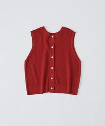 conges payes ADIEU TRISTESSE | 14G麻綿ワッフル編み2WAYベスト(ベスト)