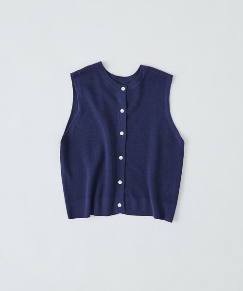 conges payes ADIEU TRISTESSE（コンジェ ペイエ アデュートリステス）の「14G麻綿ワッフル編み2WAYベスト（ベスト・レディース・ブラック/ブルー/レッド・FREE）」の3枚目の写真