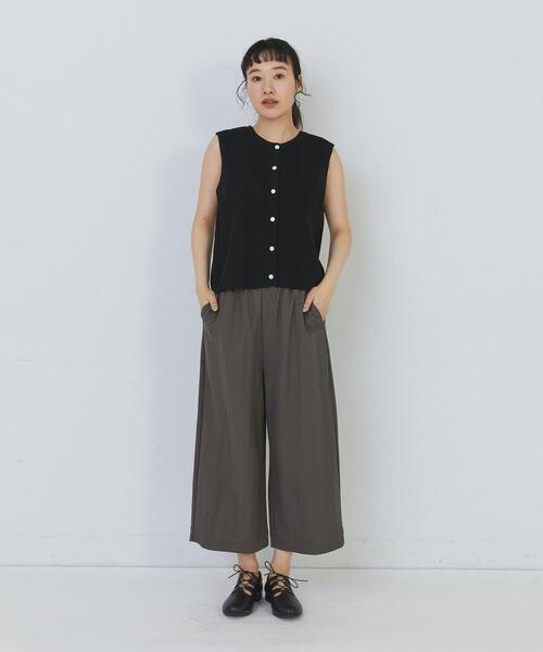 conges payes ADIEU TRISTESSE(コンジェ ペイエ アデュートリステス)の「14G麻綿ワッフル編み2WAYベスト(ベスト・レディース・ブラック/ブルー/レッド・FREE)」の19枚目の写真