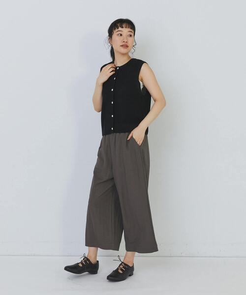 conges payes ADIEU TRISTESSE(コンジェ ペイエ アデュートリステス)の「14G麻綿ワッフル編み2WAYベスト(ベスト・レディース・ブラック/ブルー/レッド・FREE)」の20枚目の写真