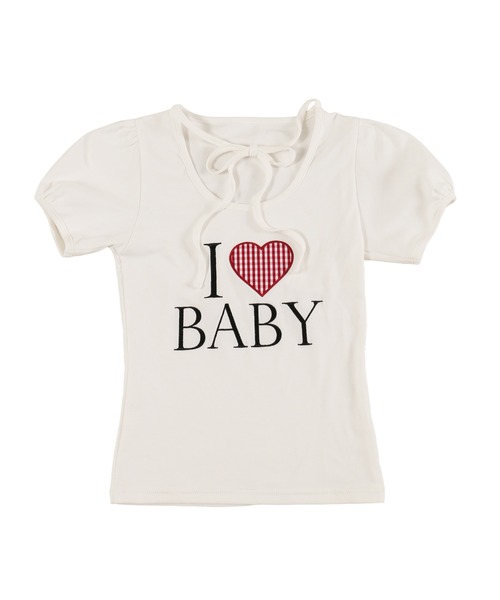 PHILLY(フィリー)の「アイラブbabyチョーカーT(Tシャツ/カットソー・レディース・グレー/ホワイト・FREE)」の19枚目の写真
