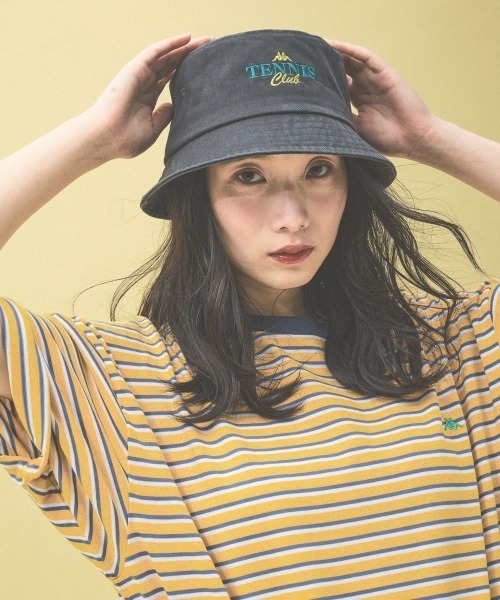 Kappa(カッパ)の「≪Kappa×and ST ウェルネスクラブ≫バケットハット(ハット・レディース・ベージュ/ブラック/ブルー/オフホワイト・FREE)」の6枚目の写真