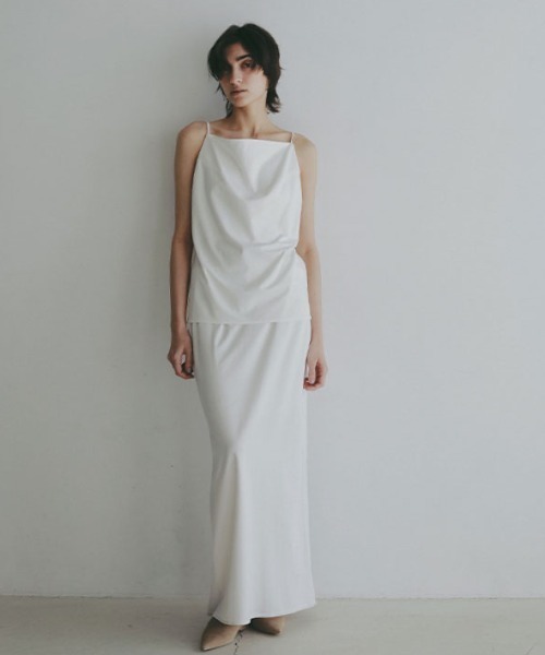 ETRE TOKYO（エトレトウキョウ）の「【先行予約限定 10%OFF】キュプラジャージキャミソール（キャミソール・レディース・ブラック/ホワイト/ブラウン・FREE）」の2枚目の写真