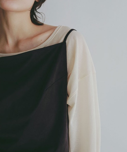 ETRE TOKYO（エトレトウキョウ）の「【先行予約限定 10%OFF】キュプラジャージキャミソール（キャミソール・レディース・ブラック/ホワイト/ブラウン・FREE）」の5枚目の写真