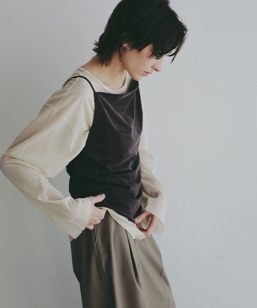 ETRE TOKYO（エトレトウキョウ）の「【先行予約限定 10%OFF】キュプラジャージキャミソール（キャミソール・レディース・ブラック/ホワイト/ブラウン・FREE）」の7枚目の写真