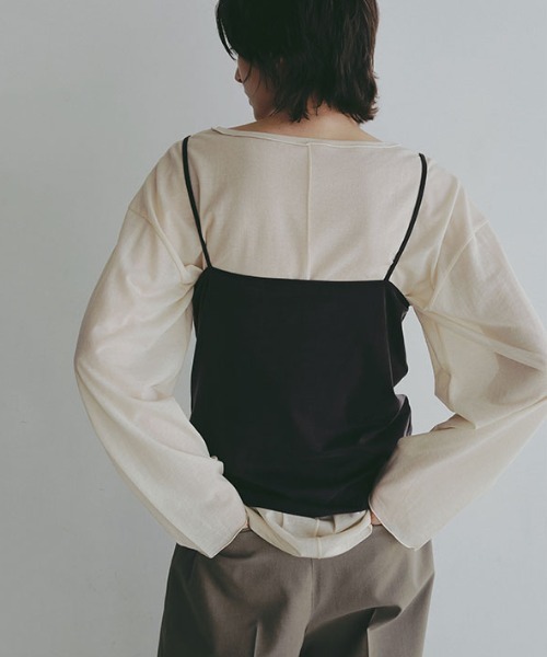 ETRE TOKYO（エトレトウキョウ）の「【先行予約限定 10%OFF】キュプラジャージキャミソール（キャミソール・レディース・ブラック/ホワイト/ブラウン・FREE）」の8枚目の写真