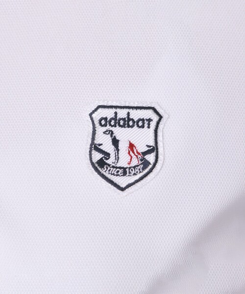 adabat(アダバット)の「【ADABAT NAVY】吸水速乾/UVカット カノコクレリック半袖ポロシャツ(ポロシャツ・レディース・ブラック/ホワイト・38/40/42)」の9枚目の写真
