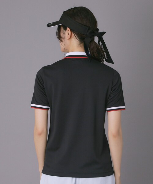adabat(アダバット)の「【ADABAT NAVY】吸水速乾/UVカット カノコクレリック半袖ポロシャツ(ポロシャツ・レディース・ブラック/ホワイト・38/40/42)」の17枚目の写真