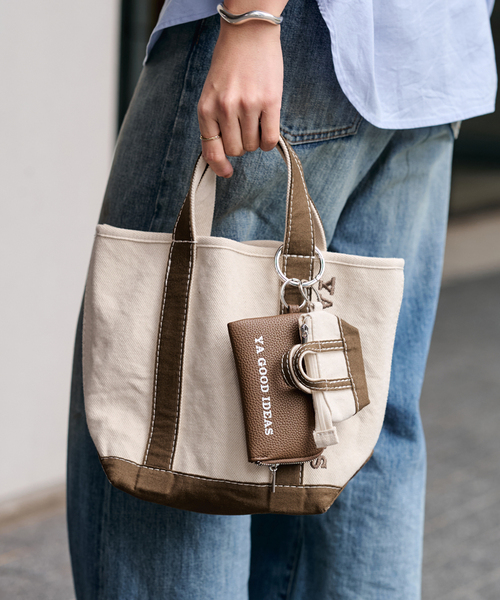 FRAMeWORK(フレームワーク)の「YA GOOD IDEAS YA BIG&MINI トート S(キャンバス)(トートバッグ・レディース・ブラック/ブラウン・FREE)」の8枚目の写真