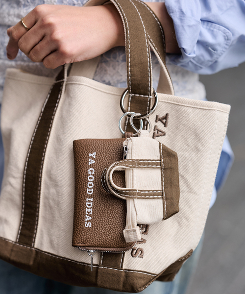 FRAMeWORK(フレームワーク)の「YA GOOD IDEAS YA BIG&MINI トート S(キャンバス)(トートバッグ・レディース・ブラック/ブラウン・FREE)」の10枚目の写真