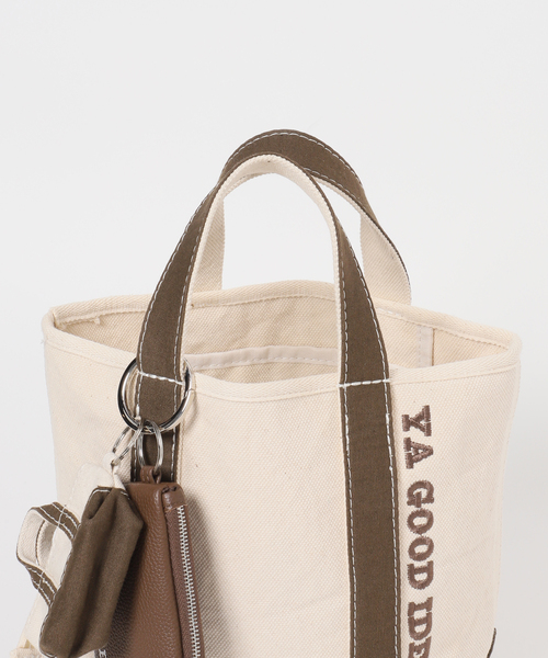 FRAMeWORK(フレームワーク)の「YA GOOD IDEAS YA BIG&MINI トート S(キャンバス)(トートバッグ・レディース・ブラック/ブラウン・FREE)」の15枚目の写真