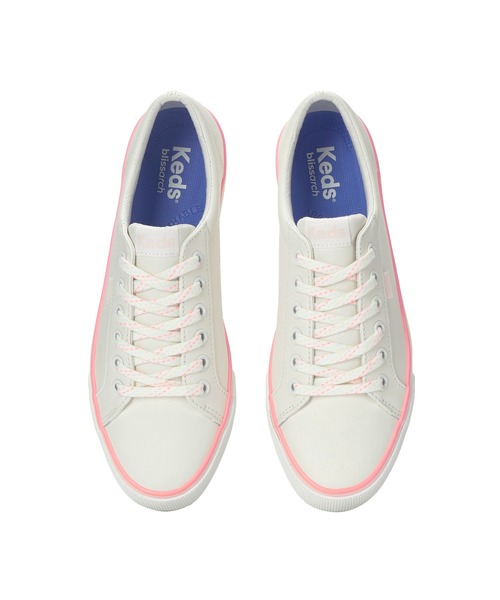 Keds（ケッズ）の「Keds ケッズ ジャンプ キック レザー フォクシング ストライプ オフホワイト（スニーカー・レディース・オフホワイト・24.0cm/25.0cm/22.5cm/23.0cm/23.5cm/24.5cm）」の3枚目の写真