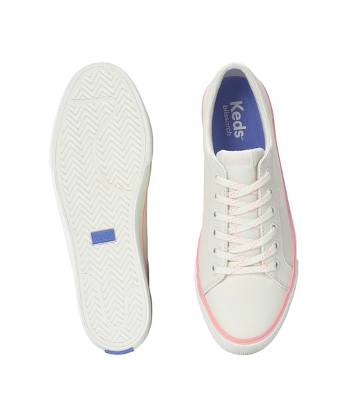 Keds（ケッズ）の「Keds ケッズ ジャンプ キック レザー フォクシング ストライプ オフホワイト（スニーカー・レディース・オフホワイト・24.0cm/25.0cm/22.5cm/23.0cm/23.5cm/24.5cm）」の5枚目の写真