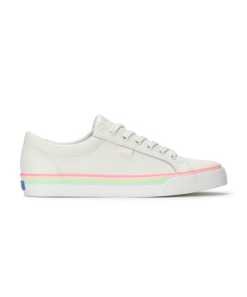 Keds（ケッズ）の「Keds ケッズ ジャンプ キック レザー フォクシング ストライプ オフホワイト（スニーカー・レディース・オフホワイト・24.0cm/25.0cm/22.5cm/23.0cm/23.5cm/24.5cm）」の2枚目の写真