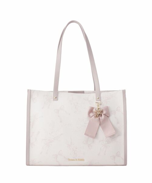 Maison de FLEUR(メゾンドフルール)の「すずらんプリントスクエアトートバッグ(トートバッグ・レディース・ブラック/ピンク系その他3/ブルー系その他7・FREE)」の21枚目の写真