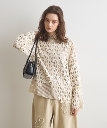 Crisp | フラワーレーストップス(Tシャツ/カットソー)