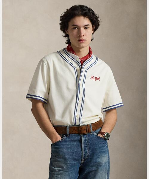 ポロ　ラルフローレン　ベースボールシャツ クラシック フィット ベースボール シャツ（その他トップス）｜POLO