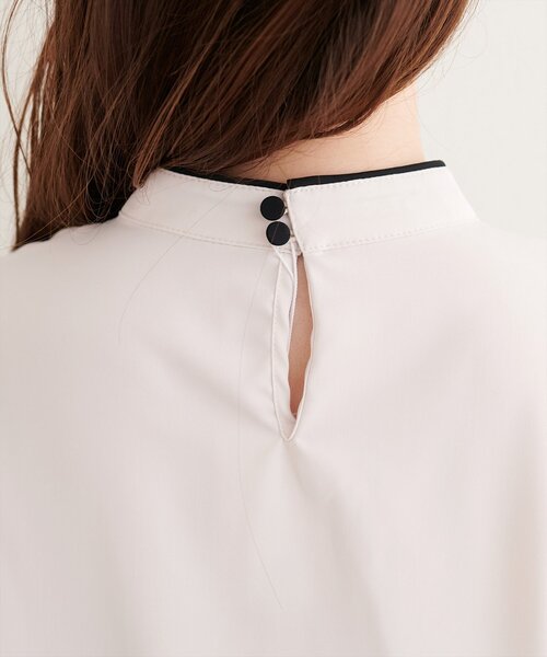 natural couture（ナチュラルクチュール）の「ねじり配色ボウタイブラウス（シャツ/ブラウス・レディース・その他2/その他1/ベージュ/サックスブルー/ピンクベージュ/アイボリー・FREE）」の7枚目の写真