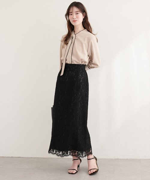 natural couture（ナチュラルクチュール）の「ねじり配色ボウタイブラウス（シャツ/ブラウス・レディース・その他2/その他1/ベージュ/サックスブルー/ピンクベージュ/アイボリー・FREE）」の19枚目の写真