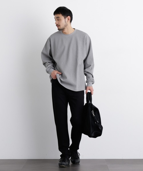 NANO universe(ナノユニバース)の「ワッフルプルオーバーTシャツ 長袖(Tシャツ/カットソー・メンズ・ホワイト/グレー/ブラック・L/M)」の15枚目の写真