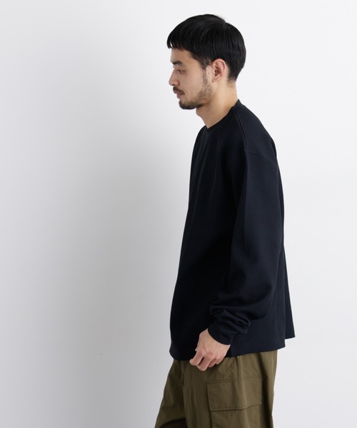 セール】ワッフルプルオーバーTシャツ 長袖（Tシャツ/カットソー