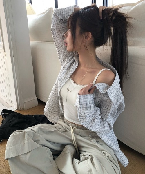 anyonemore(エニワンモア)の「ビッグカーゴポケットバルーンワイドパンツ(その他パンツ・レディース・ブラック/クリーム・LARGE/MEDIUM/SMALL)」の14枚目の写真