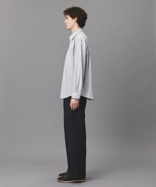 PUBLIC TOKYO（パブリックトウキョウ）の「オンブレチェックレーヨンシャツ /春服/レイヤード/オフィスカジュアル/通勤（シャツ/ブラウス・メンズ・ブルー/グレー・1/2）」の11枚目の写真