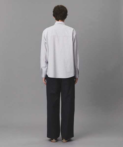 PUBLIC TOKYO（パブリックトウキョウ）の「オンブレチェックレーヨンシャツ /春服/レイヤード/オフィスカジュアル/通勤（シャツ/ブラウス・メンズ・ブルー/グレー・1/2）」の12枚目の写真