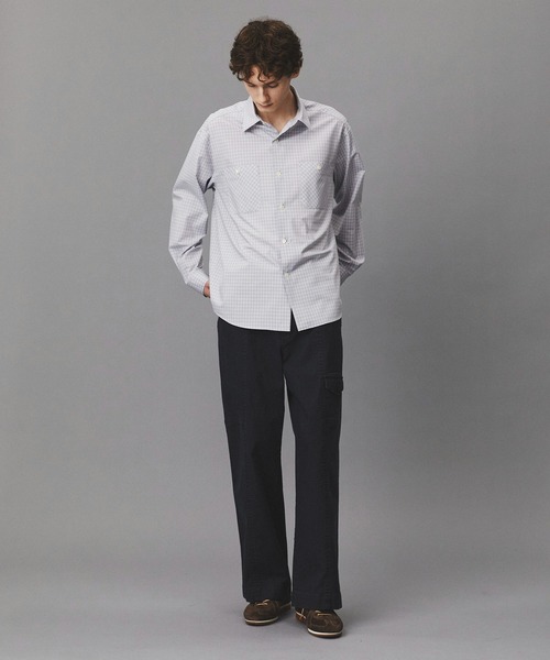 PUBLIC TOKYO（パブリックトウキョウ）の「オンブレチェックレーヨンシャツ /春服/レイヤード/オフィスカジュアル/通勤（シャツ/ブラウス・メンズ・ブルー/グレー・1/2）」の7枚目の写真