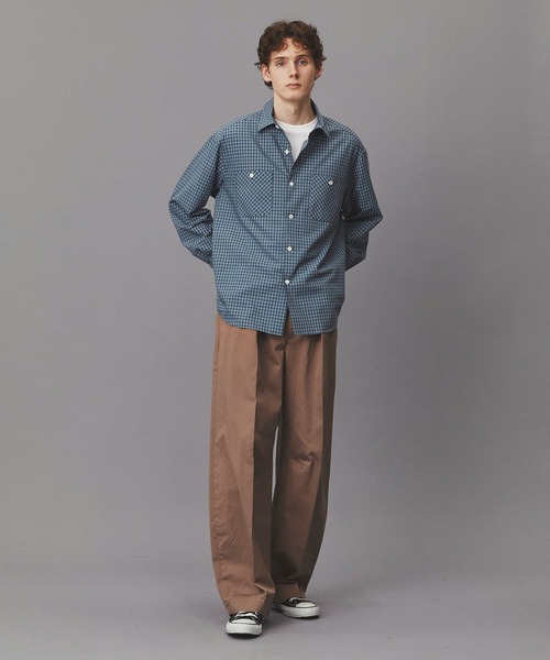 PUBLIC TOKYO（パブリックトウキョウ）の「オンブレチェックレーヨンシャツ /春服/レイヤード/オフィスカジュアル/通勤（シャツ/ブラウス・メンズ・ブルー/グレー・1/2）」の20枚目の写真