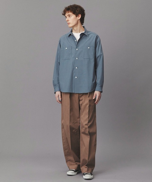PUBLIC TOKYO（パブリックトウキョウ）の「オンブレチェックレーヨンシャツ /春服/レイヤード/オフィスカジュアル/通勤（シャツ/ブラウス・メンズ・ブルー/グレー・1/2）」の21枚目の写真
