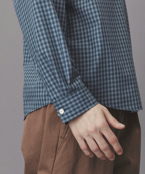 PUBLIC TOKYO（パブリックトウキョウ）の「オンブレチェックレーヨンシャツ /春服/レイヤード/オフィスカジュアル/通勤（シャツ/ブラウス・メンズ・ブルー/グレー・1/2）」の19枚目の写真