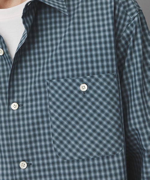 PUBLIC TOKYO（パブリックトウキョウ）の「オンブレチェックレーヨンシャツ /春服/レイヤード/オフィスカジュアル/通勤（シャツ/ブラウス・メンズ・ブルー/グレー・1/2）」の17枚目の写真