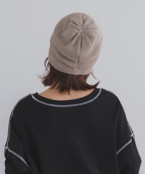 polcadot（ポルカドット）の「メッシュ サマービーニー / 軽量 シンプル ニット帽（ニットキャップ/ビーニー・レディース・グレー/ベージュ/ブラック・FREE）」の9枚目の写真