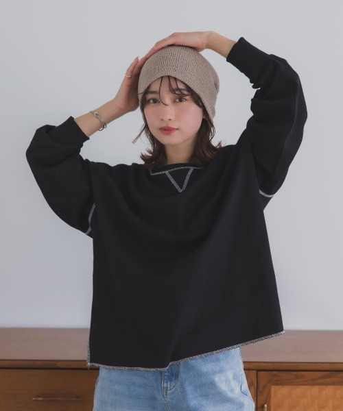 polcadot（ポルカドット）の「メッシュ サマービーニー / 軽量 シンプル ニット帽（ニットキャップ/ビーニー・レディース・グレー/ベージュ/ブラック・FREE）」の11枚目の写真