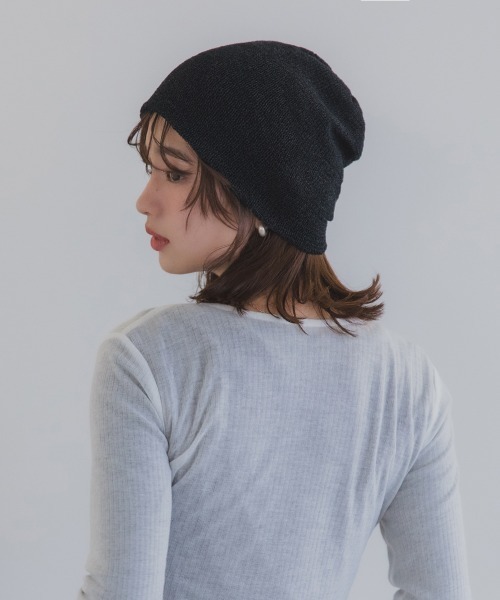 polcadot（ポルカドット）の「メッシュ サマービーニー / 軽量 シンプル ニット帽（ニットキャップ/ビーニー・レディース・グレー/ベージュ/ブラック・FREE）」の14枚目の写真