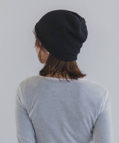 polcadot（ポルカドット）の「メッシュ サマービーニー / 軽量 シンプル ニット帽（ニットキャップ/ビーニー・レディース・グレー/ベージュ/ブラック・FREE）」の15枚目の写真