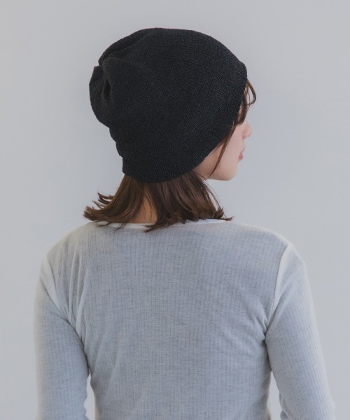 polcadot（ポルカドット）の「メッシュ サマービーニー / 軽量 シンプル ニット帽（ニットキャップ/ビーニー・レディース・グレー/ベージュ/ブラック・FREE）」の16枚目の写真