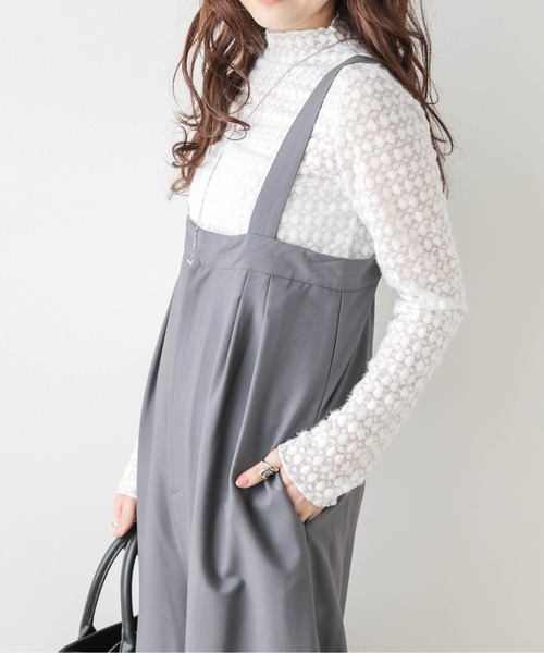 La-gemme（ラジェム）の「ストレッチレースカットソー（Tシャツ/カットソー・レディース・ブラック/ホワイト・フリー）」の3枚目の写真