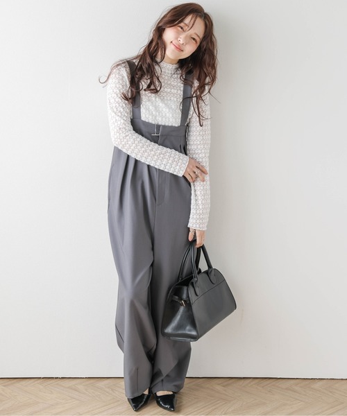 La-gemme（ラジェム）の「ストレッチレースカットソー（Tシャツ/カットソー・レディース・ブラック/ホワイト・フリー）」の6枚目の写真