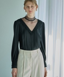 Sheer Tucked Blouse シアー&タックブラウス